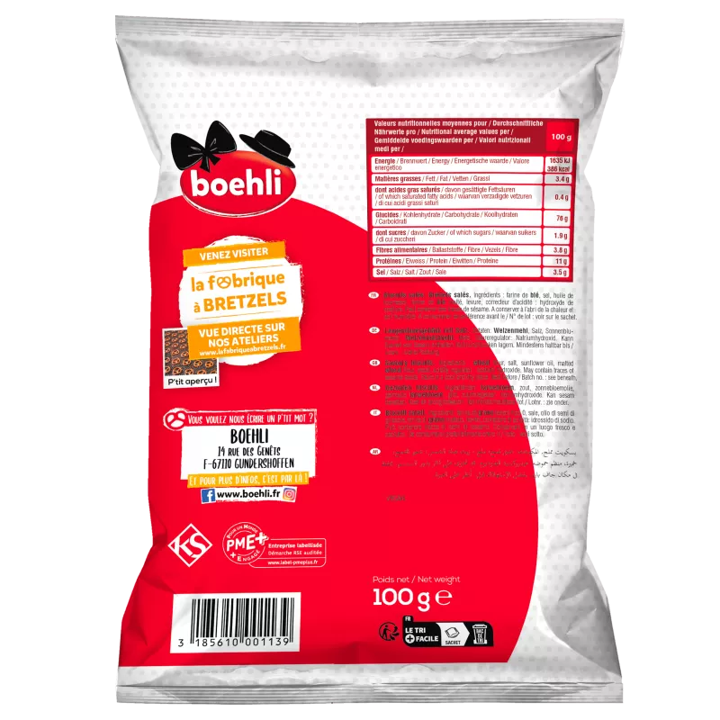 sachet mini-bretzels 100g