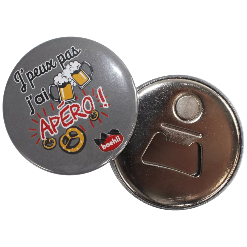 Badge décapsuleur aimanté