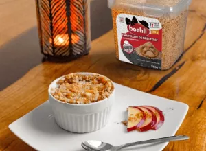 Crumble à la pomme et chapelure de Bretzels