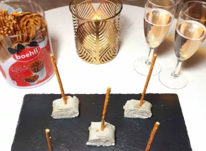 Wrap jambon/ fromage en sucette de sticks