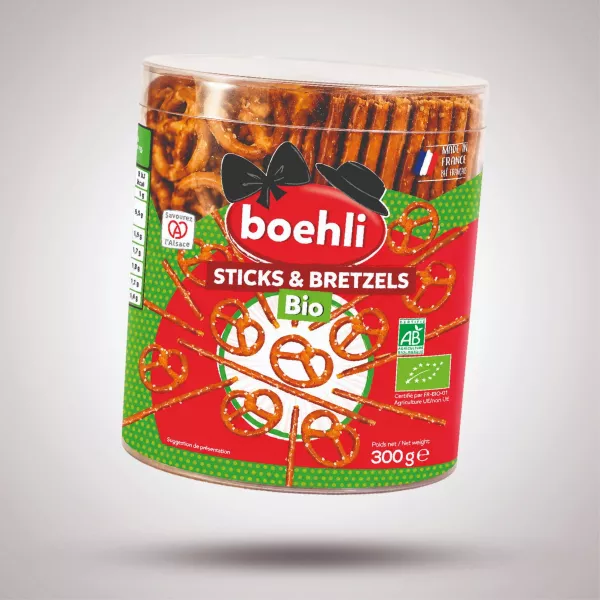 MÉLANGE STICKS ET MINI-BRETZELS BIO – TUBO 300G