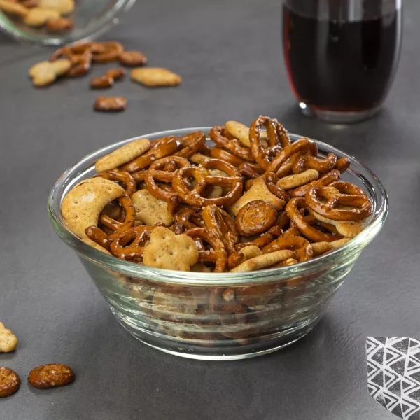 ASSORTIMENT COCKTAIL - MÉLANGE DE MINI-BRETZELS, MINI-STICKS, RONDZELS ET CRACKERS SALÉS – CUBI 300G
