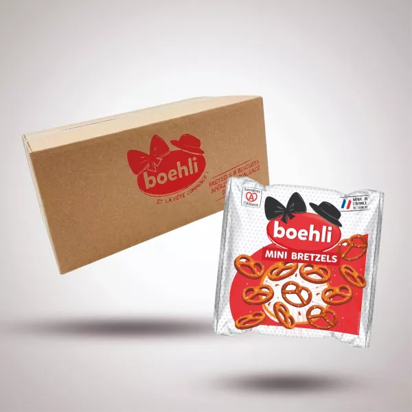 MINI-BRETZELS – SACHET 20G – COLIS DE 100 SACHETS