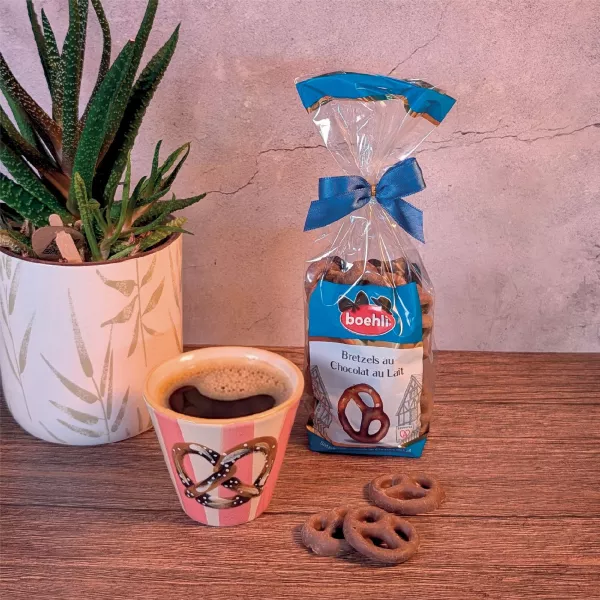 MINI-BRETZELS ENROBÉES DE CHOCOLAT AU LAIT – SACHET 100G