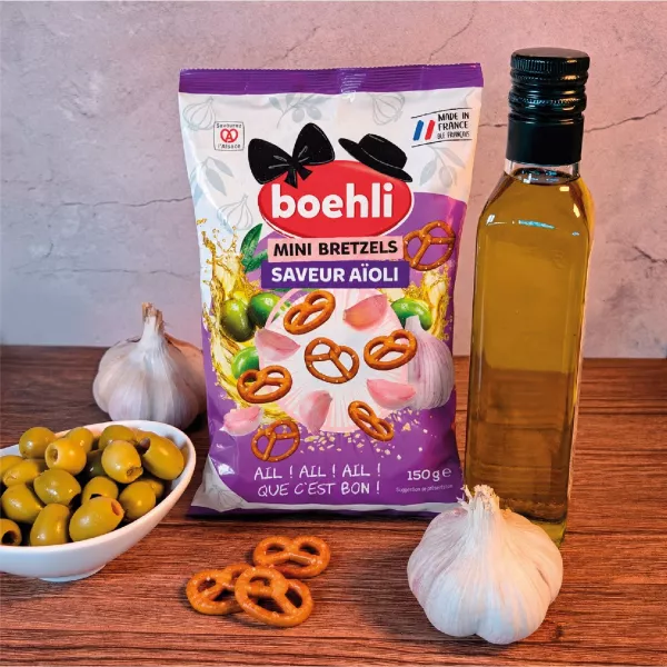 MINI-BRETZELS SAVEUR AÏOLI – SACHET 150G