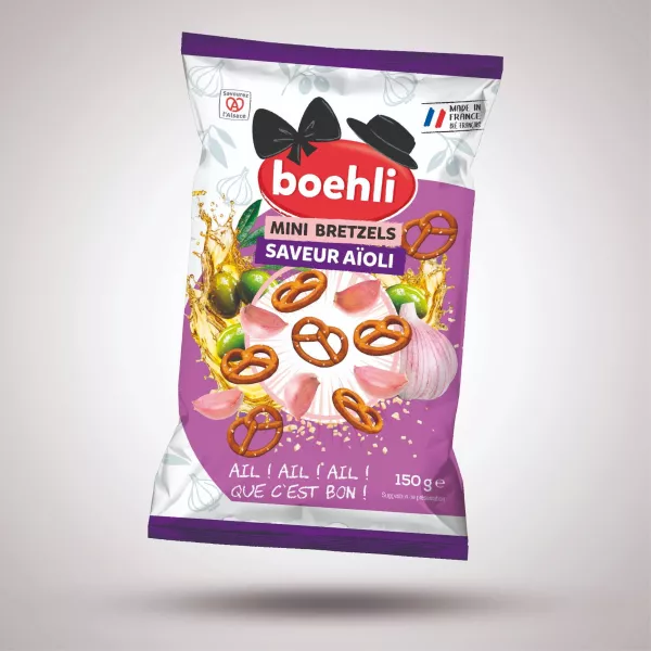 MINI-BRETZELS SAVEUR AÏOLI – SACHET 150G