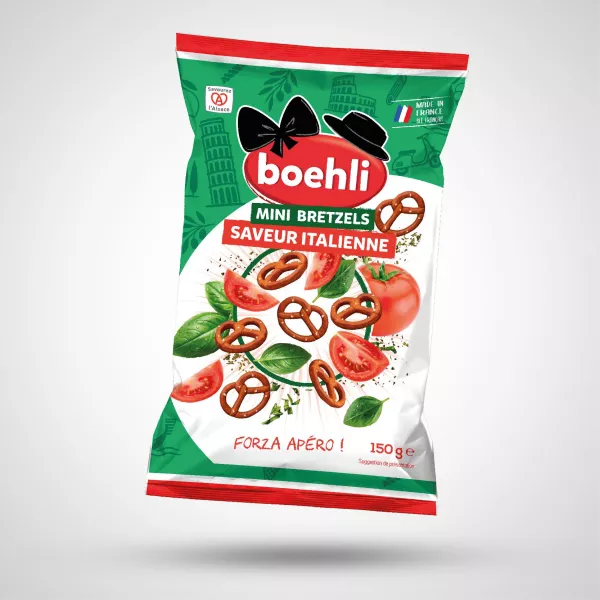 MINI-BRETZELS SAVEUR ITALIENNE – SACHET 150G