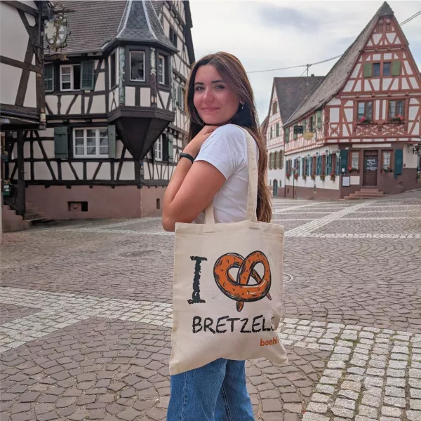 TOTE BAG BOEHLI "I LOVE BRETZELS"