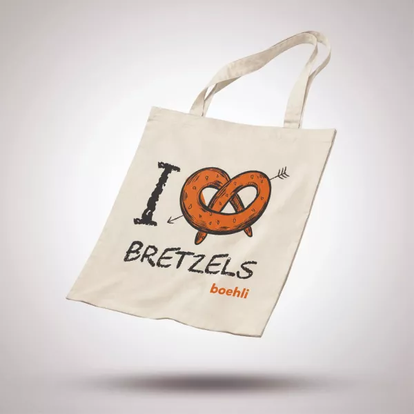TOTE BAG BOEHLI "I LOVE BRETZELS"